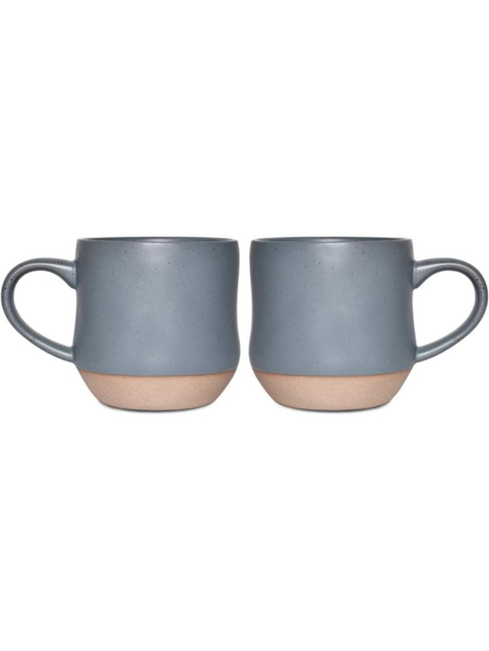 Large Speckled Stoneware Coffee Mugs Set of 2, 17 Oz Big Tea Cups, Microwave